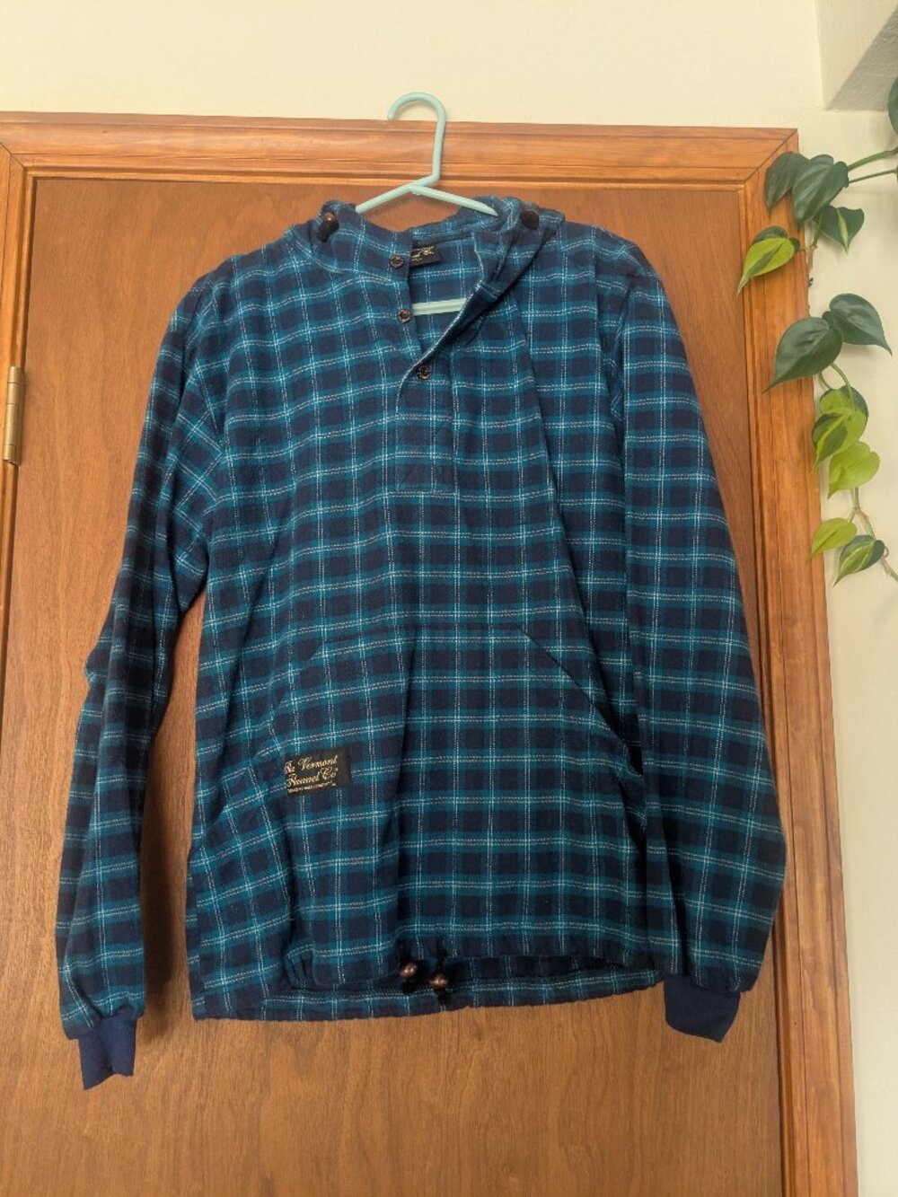 Flannel Hoodie Pullover